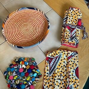 Handmade Rwandan table linens